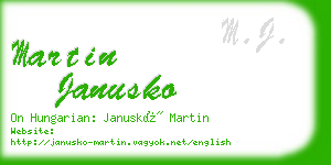 martin janusko business card